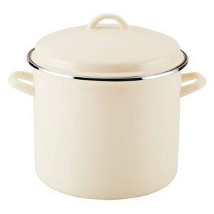 Rachael Ray - Rachael Ray Cook + Create 12qt Enamel Steel Stockp Almond